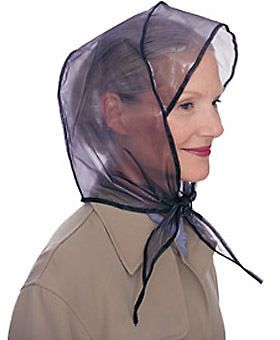 ANDRE #701 RAIN DASHER RAIN BONNET W/VISOR,WATERP ROOF (BLACK)