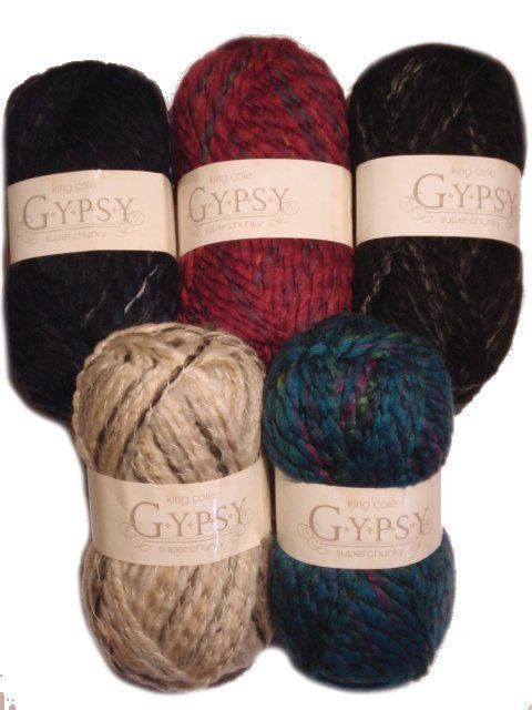 KING COLE GYPSY SUPER CHUNKY YARN VARIOUS SHADES   100g