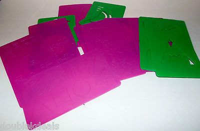 CRAYOLA BARNEY BABY BOP STENCILS AND RUBBING ART PLATES ©1993 SHAPES