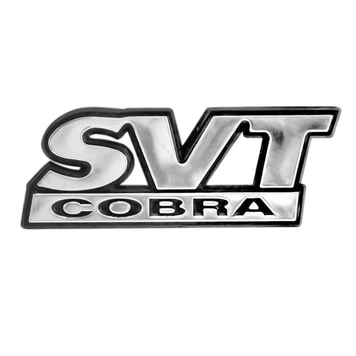 1999 2002 Mustang Chrome & Black SVT Cobra Rear Deck Trunk Lid Emblem