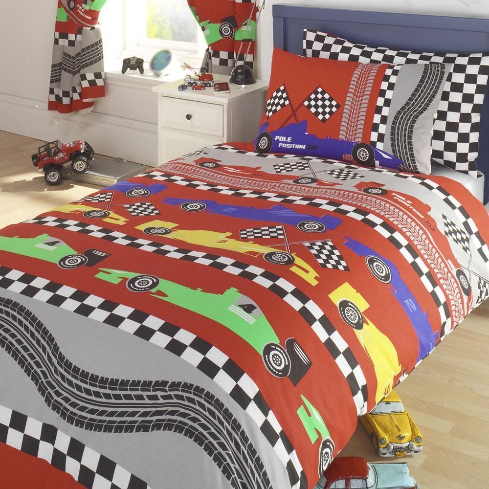 Racing Cars Duvet Cover Set Boys Bedding New (FREE P+P)