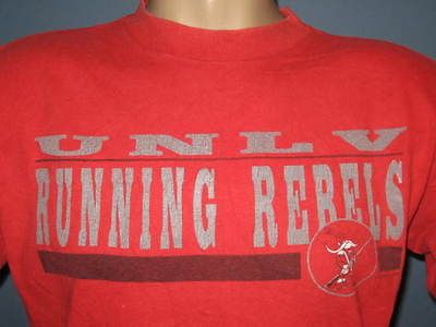 vintage 90s UNLV RUNNING REBELS T Shirt M/L university of nevada las