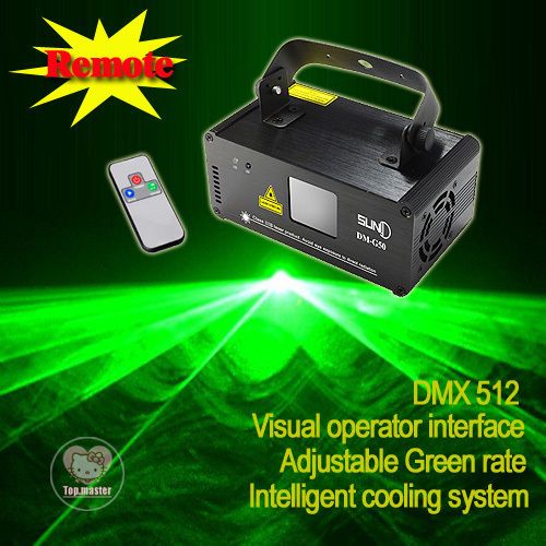 SUNY Remote DMX 50mW GREEN Laser Stage Lighting Scanner DJ Party Ball