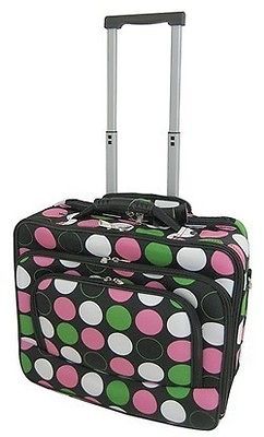 Dot Print Designer Style Rolling Laptop Case/Briefcase(Multi Color