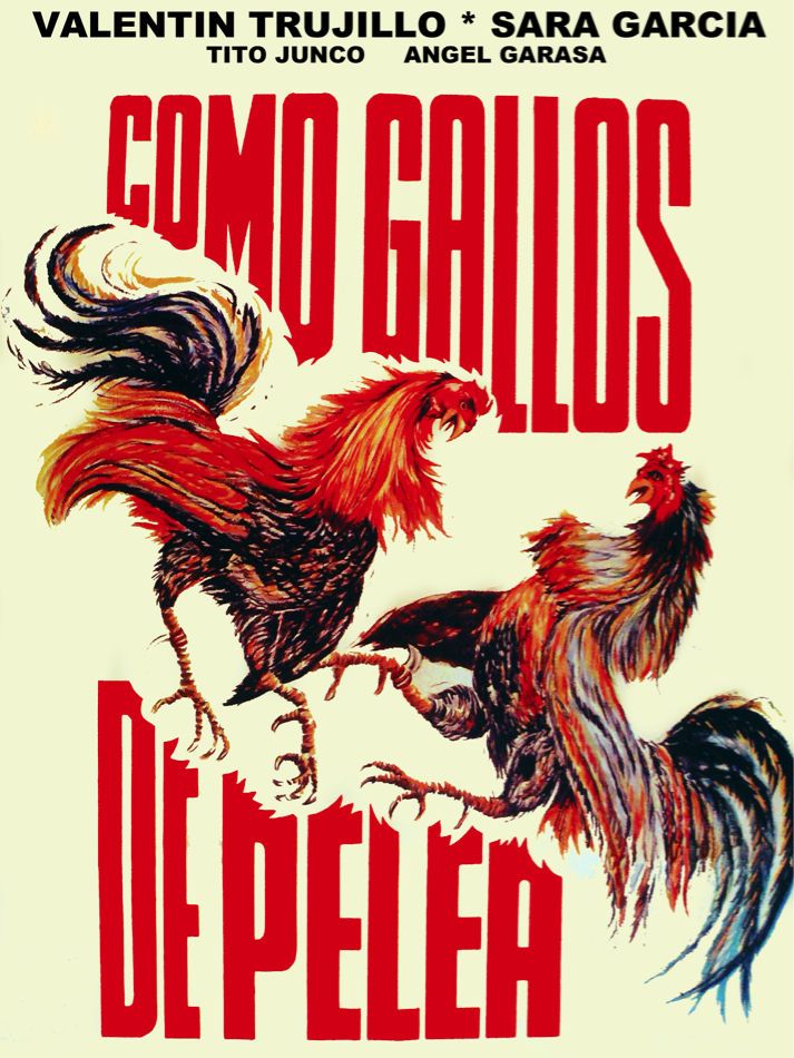 5943 Como gallos de pelea Movie POSTER. Interior design.Decoration Art