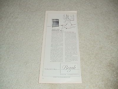 Bozak Concerto No 1 Speaker Ad, 1961, 6x11 Article