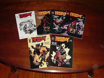 DARK HORSE)1999 HELLBOY BOX FULL OF EVIL #1 #2, CONQUEROR WORM #1