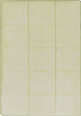 Squares Memory Foam Bathroom Microfiber Bath Mat Rug   17 x 24