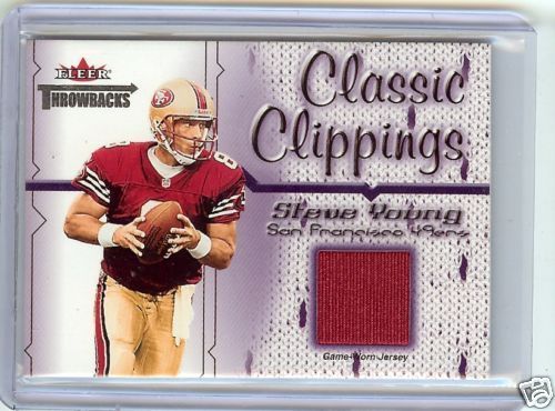 49ers Steve Young Throwbacks Classic Clippings Jersey