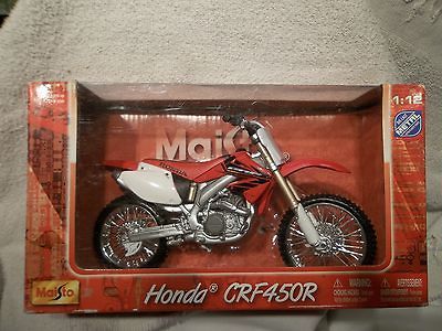 2007 MAISTO 1/12 SCALE HONDA CRF450R CRF 450 450R RED MX MOTOCROSS