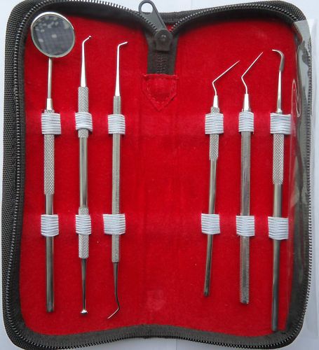 PRO SET DENTAL DENTIST PICK TOOL KIT + LEATHER CASE YNR