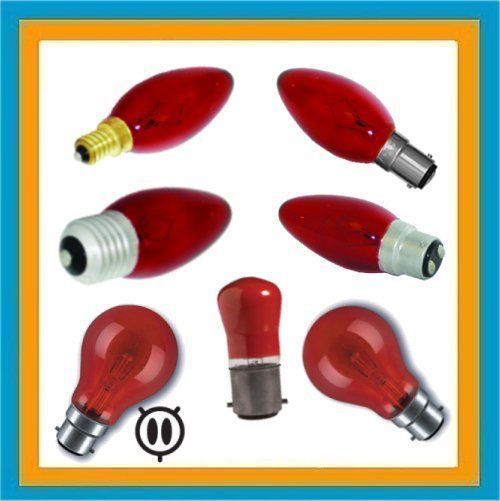 GLS Candle Pygmy Shape Fireglow 15w 40W 60w BC 3PBC ES SES Light Bulb