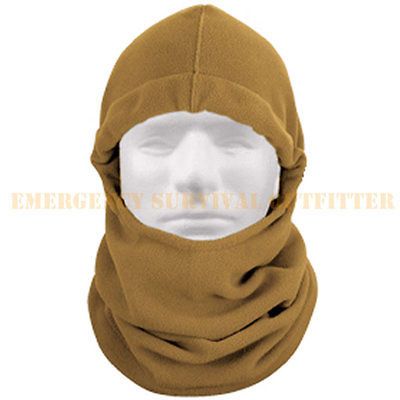 Coyote Tan Polar Fleece Adjustable Balaclava Cold Weather Face Mask