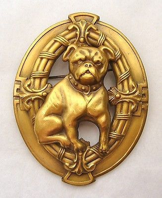 JOSEFF OF HOLLYWOOD BULLDOG GARTER BROOCH