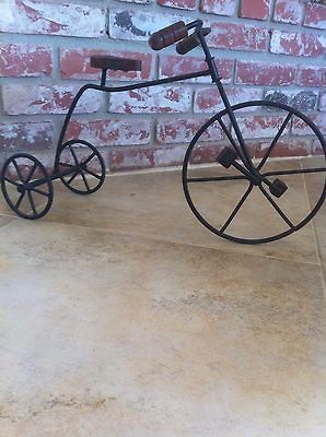 TRICYCLE Vintage Steel and Wood 19 x 11 for HOME DECOR