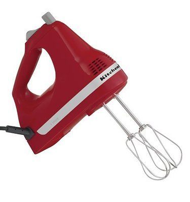 KITCHENAID 5 SPEED LIGHTWEIGHT ULTRA POWER HAND MIXER EMPIRE RED