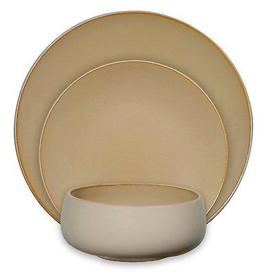 Gibson Urban Bistro 12 Piece Reactive Tutone Stoneware Dinnerware Set