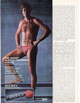 Ad 1980 THE JOCKEY FASHION STATEMENT IS BOLD Jim Palmer/Underwe ar