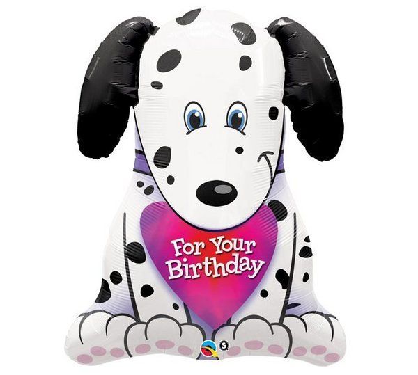 Dalmatian Puppy 31 Balloon Jumbo Heart Happy Birthday Dog Mylar Foil