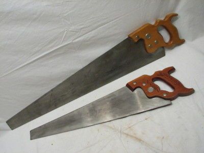 VINTAGE WOOD SAWS DISSTON D 23/COMMODORE 190 CROSSCUT