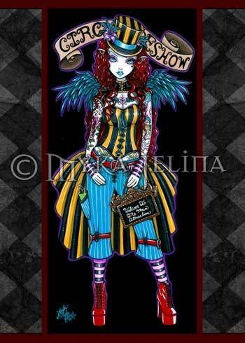 Fairy Steampunk Couture Circus Angel OOAK ACEO Layla