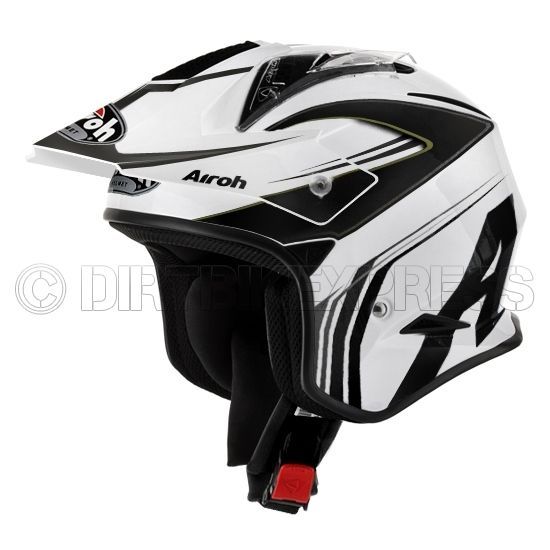 NEW AIROH TRR DAPPER WHITE LARGE TRIALS HELMET