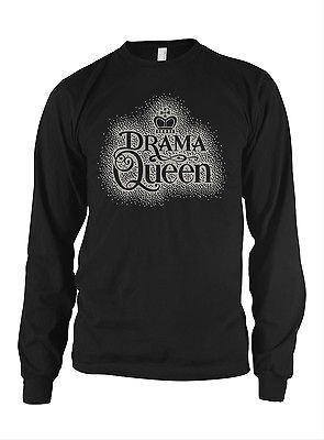 Drama Queen Thermal Long Sleeve Shirt Crown Graffiti Funny Rude Nasty