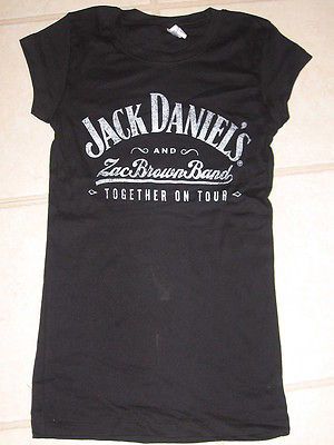 Women M / L JACK DANIELS & ZAC BROWN BAND Together on Tour T SHIRT