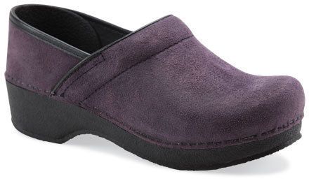 Dansko Womens Crepe Pro Mulberry Vintage Suede Professional Clog