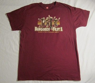 Anchorman ~Burgundy Fest1 Portland T shirt Mens Size L( 30 L X 21