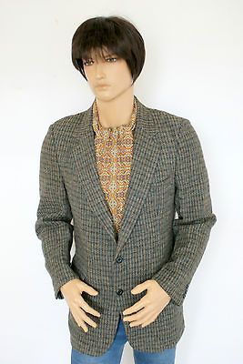 Check Harris Tweed Blazer Jacket Indie Retro Gent Dapper Dr Who 40