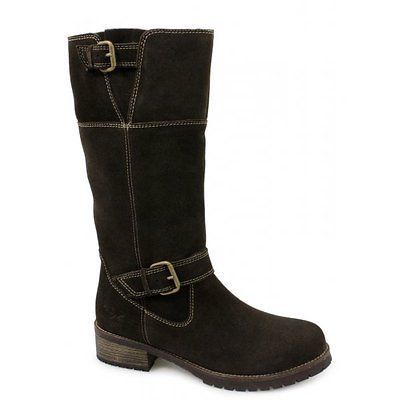 Wrangler Cyril Womens Ladies Faux Sheepskin Suede Soft Calf Length