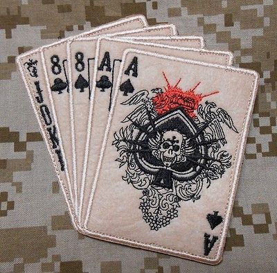 DEAD MENS HAND ACES & 8S SPECIAL NAVY SEALS WARFARE UNIFORM ARID