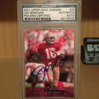 PSA/DNA Certified Auto Joe Montana Upper Deck Legends