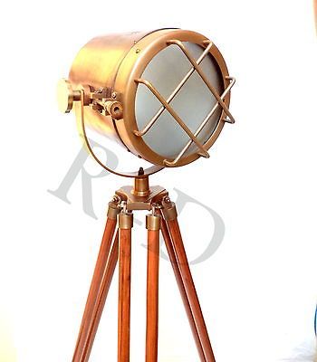 floor lamp sealight theater lamps Tripod Wooden Home Decor Light