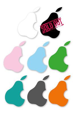 1x APPLE vs PEAR laptop/macbook /netbook ipad Sticker, various colours