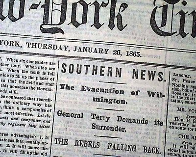 CITY POINT VA Virginia & Wilmington NC North Carolina 1865 Civil War