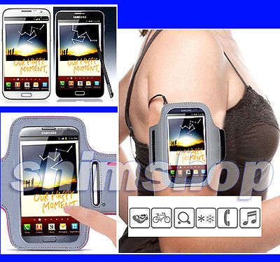 SAMSUNG GALAXY NOTE 2 II DELL STREAK SPORT GYM RUNNING ARM BAND POUCH