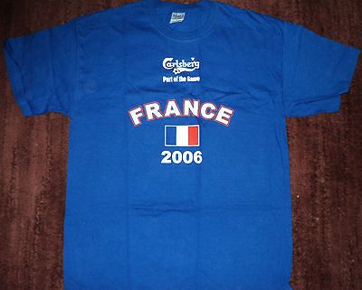 RARE NEW Carlsberg France 2006 World Cup 2 Two Sided T Shirt L