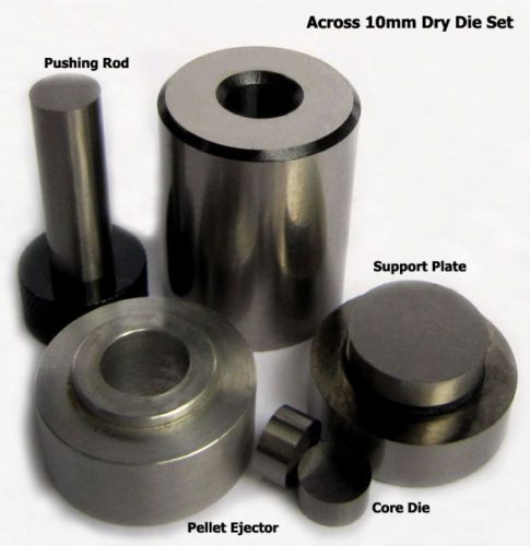 10mm 3/8 Diameter ID Pellet Press Dry Pressing Die Set