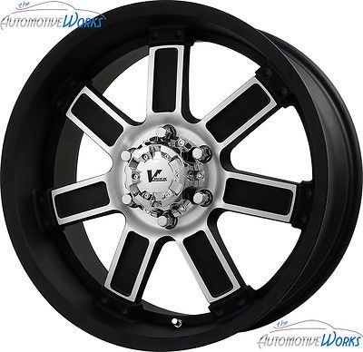 20x9 V Rock Diesel 6x139.7 6x5.5 0mm Matte Black Wheels Rims Inch 20