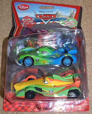 DISNEY   CARS 2   RARE CARLA VELOSO & RIP CLUTCHGONESKI + CARDS