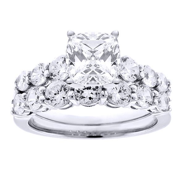 SOLID 14K WHITE GOLD DIAMOND SEMI MOUNT ENGAGEMENT RINGS SETTING