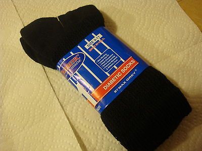 New Ankle Length USA Diabetic Socks Men or Women Size 9   11 Black by