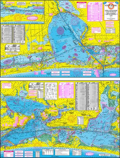 Laguna Madre Topographical Fishing Map with GPS Hot Fishing Spots