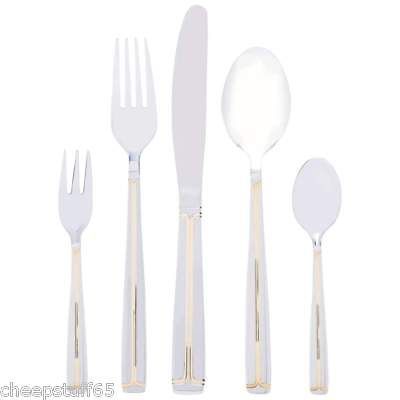 NEW Sterlingcraft 20pc Stainless Steel Flatware/Silve rware Set w