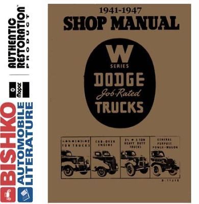 1941 1942 1946 1947 Dodge Pickup Truck Shop Service Repair Manual CD