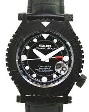 Sub Chrono Watch Diving L Black New in box Original 2y Warranty, 1