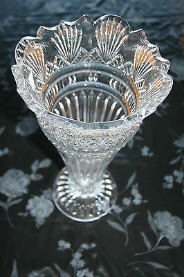 Shannon Crystal by Godinger Vase 14 Tall 24% Full Lead