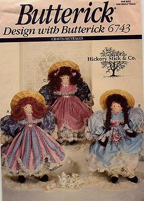 Butterick 6743/256 Country 16” Pollyanna Doll Pattern